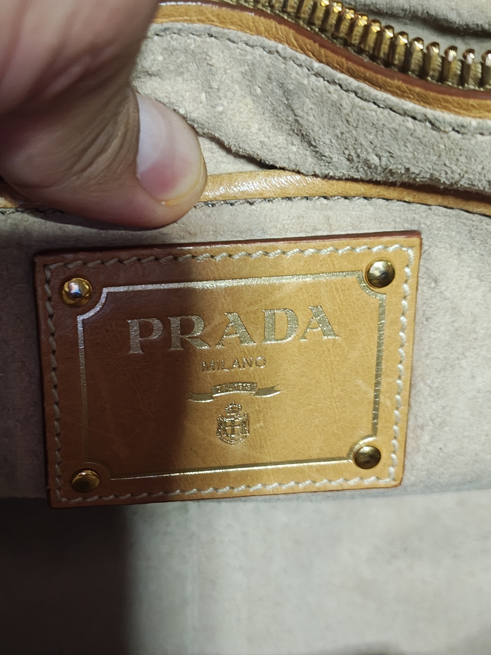 Prada Black Crossbody Satchel with Tan Leather Accent - Picture 8 of 14